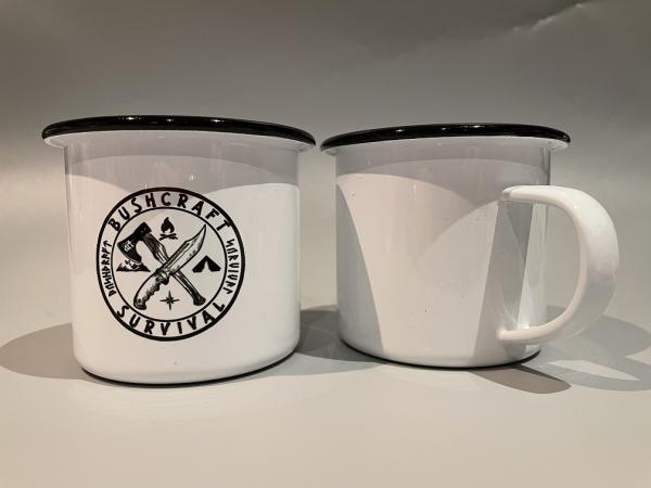 Emaille Tasse "Bushcraft&Survival"